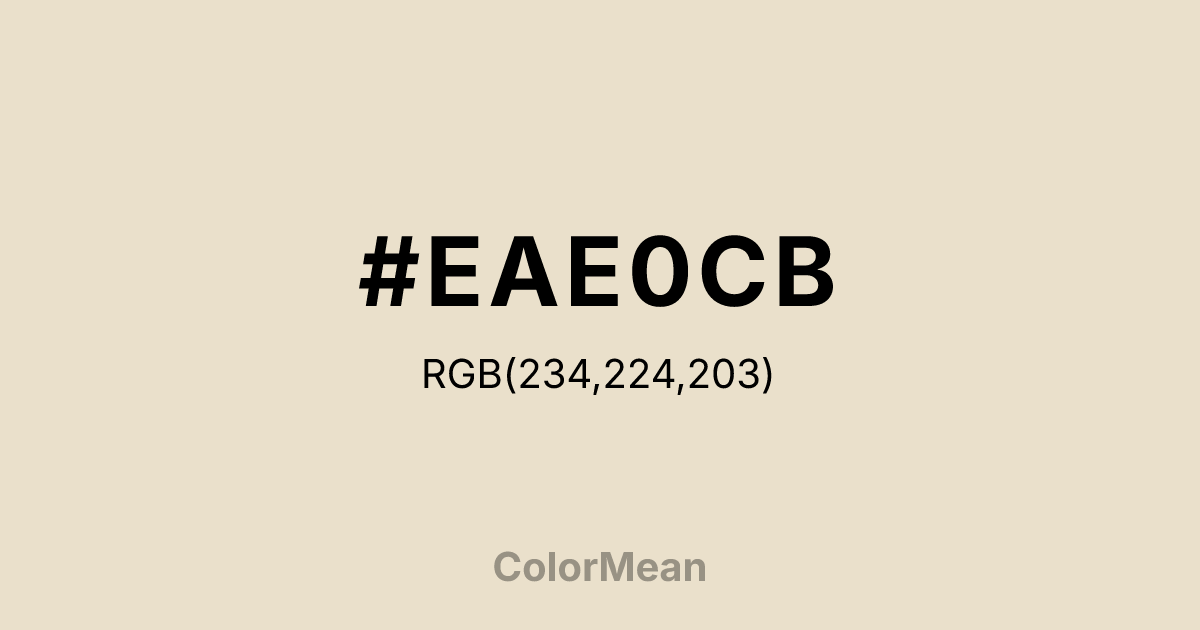 #EAE0CB color swatch