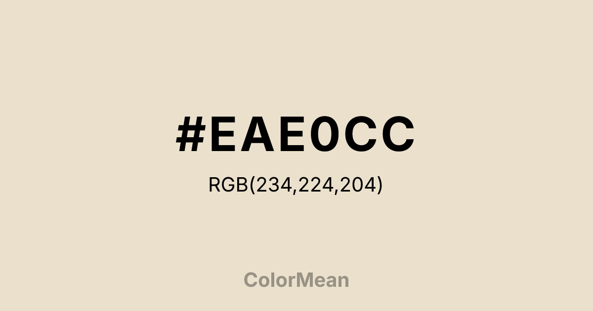 #EAE0CC color swatch