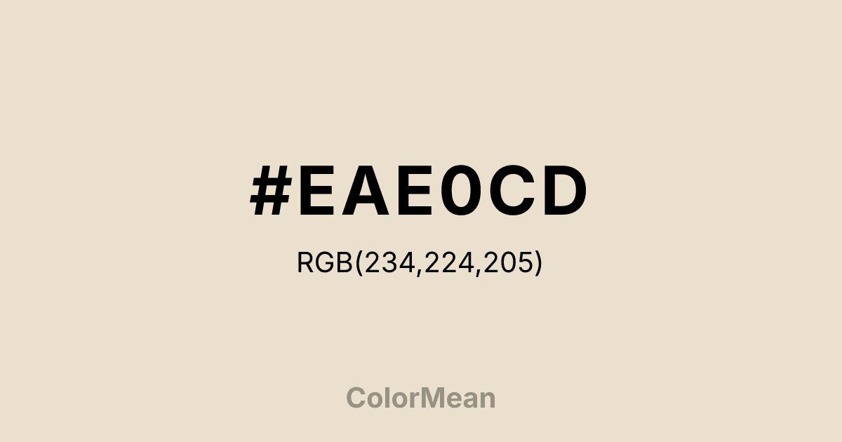 #EAE0CD color swatch