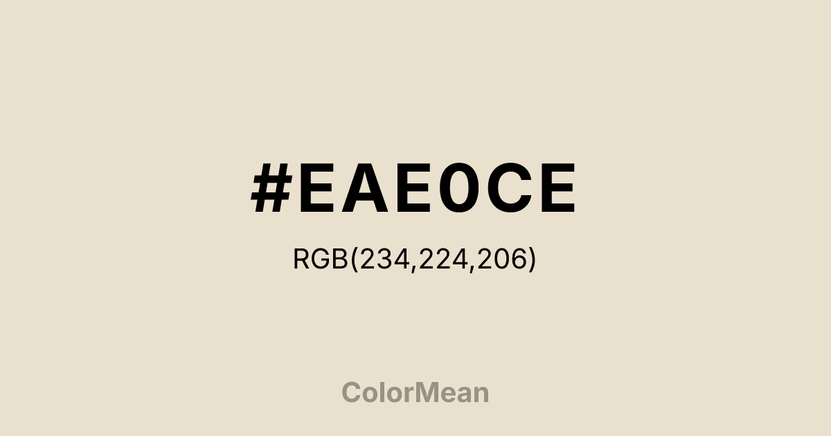 #EAE0CE color swatch