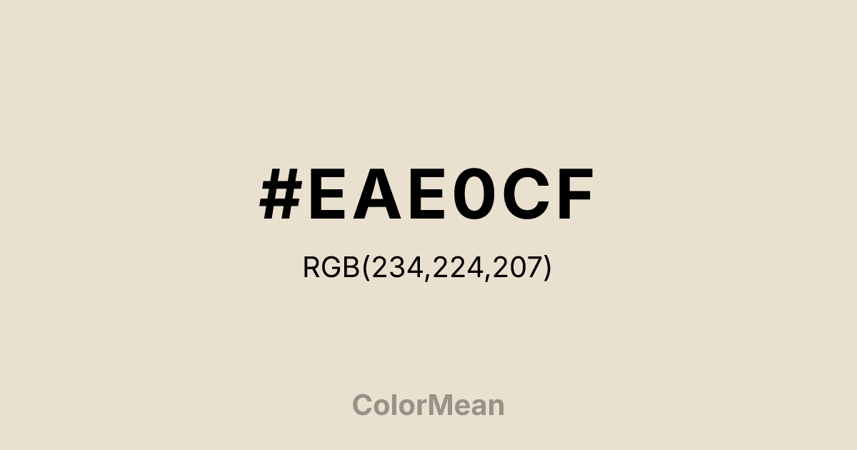 #EAE0CF color swatch