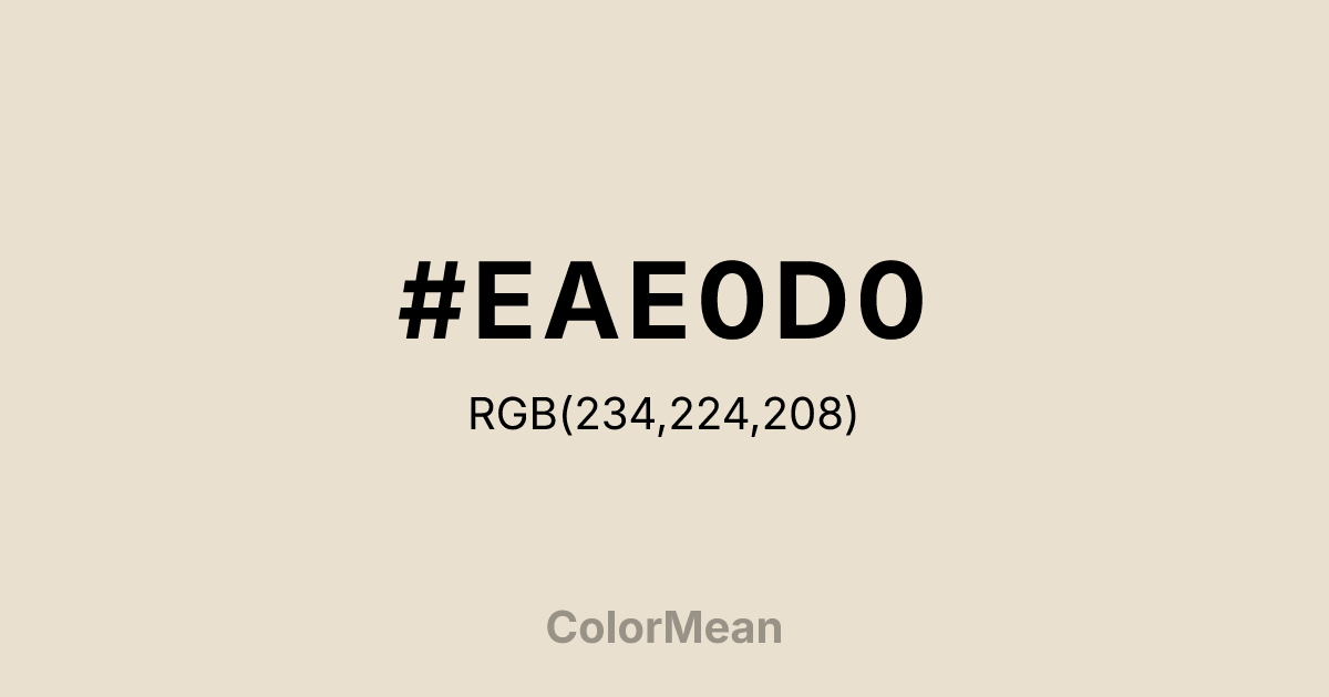 #EAE0D0 color swatch
