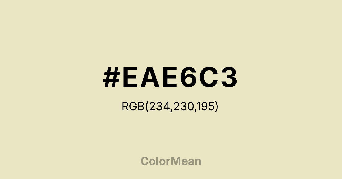#EAE6C3 color swatch