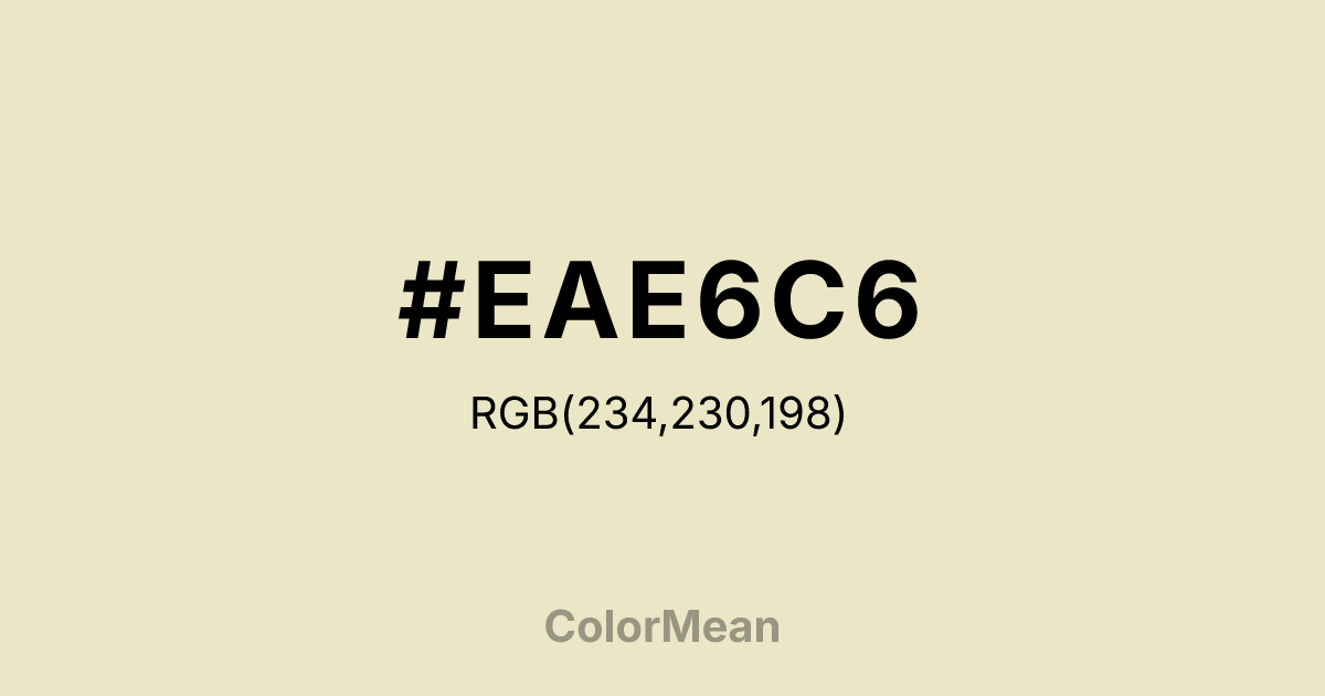 #EAE6C6 color swatch