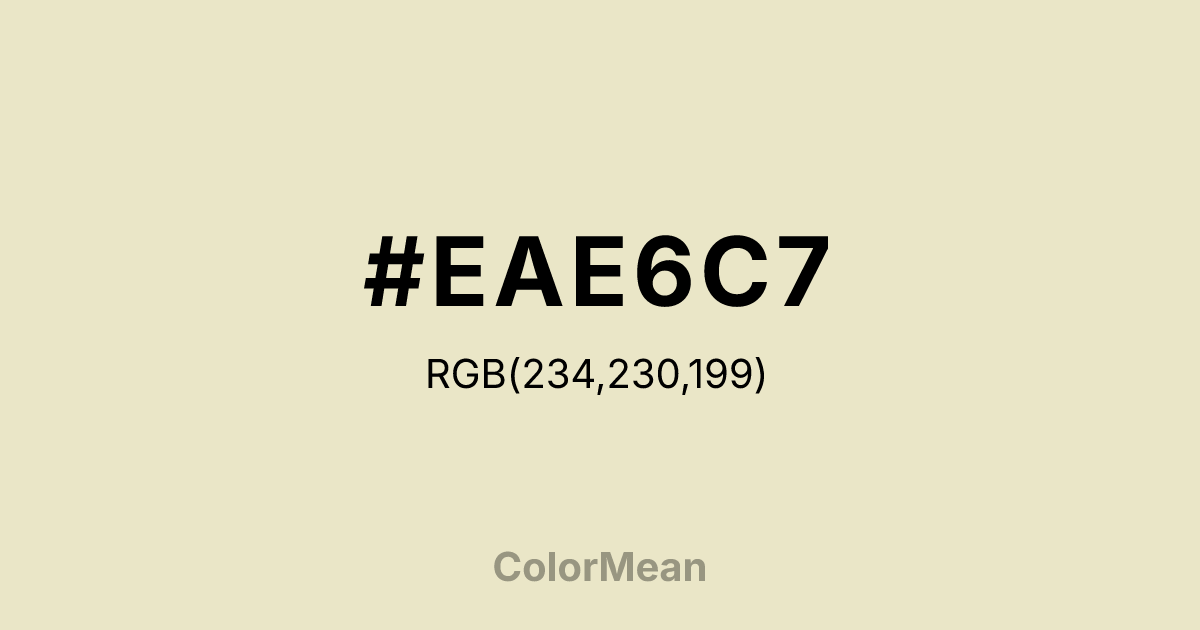 #EAE6C7 color swatch