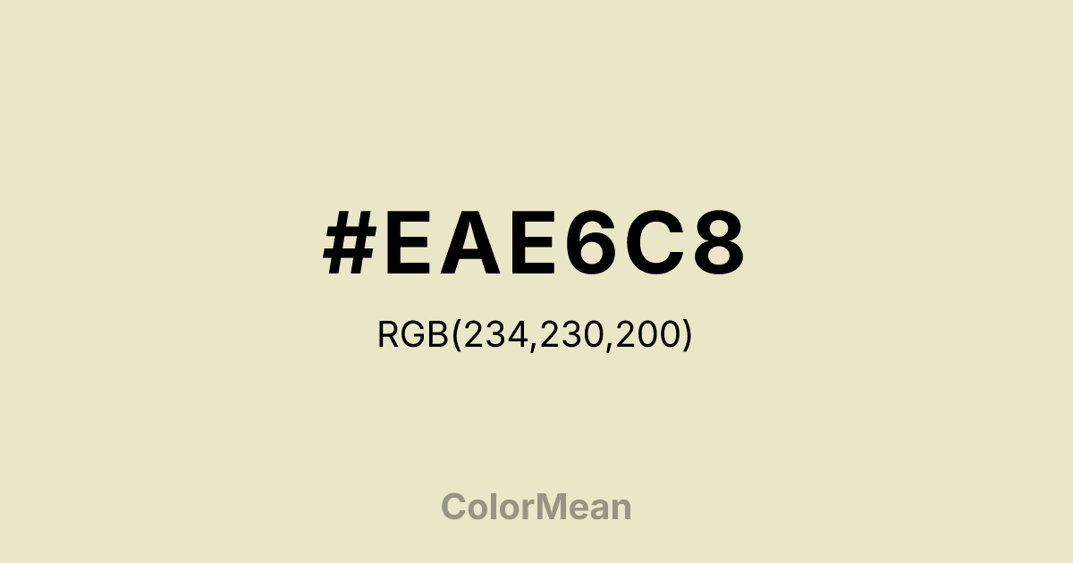 #EAE6C8 color swatch