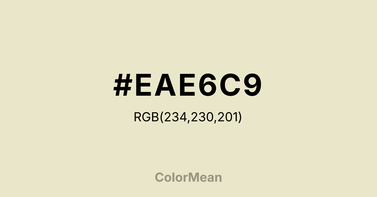 #EAE6C9 color swatch
