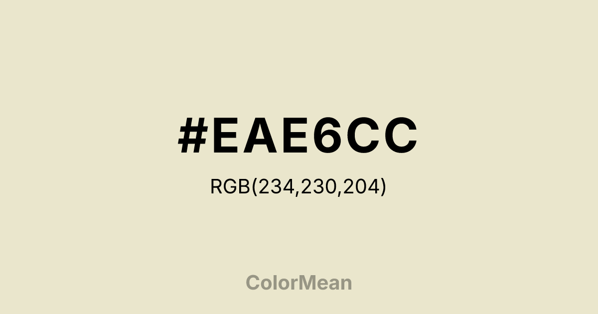 #EAE6CC color swatch