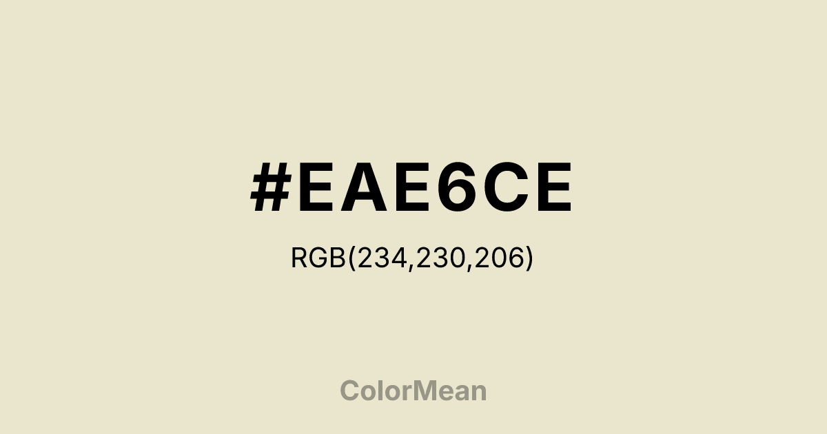 #EAE6CE color swatch