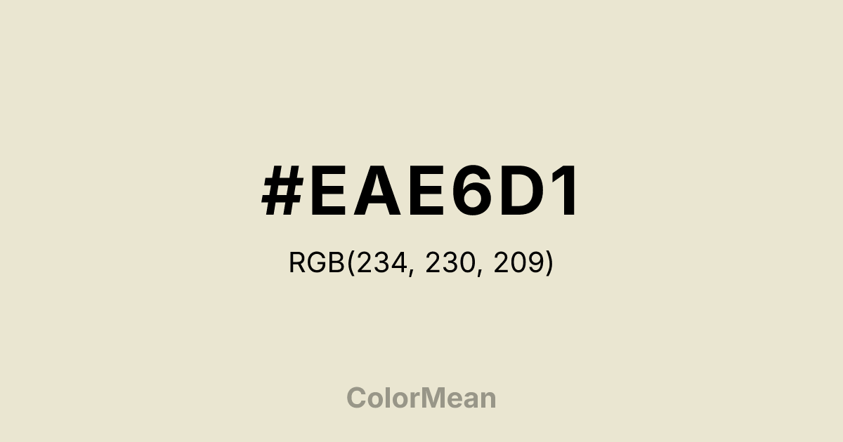 #EAE6D1 color swatch