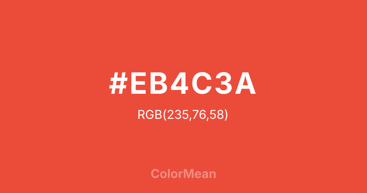 #EB4C3A color swatch