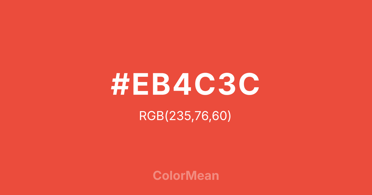 #EB4C3C color swatch