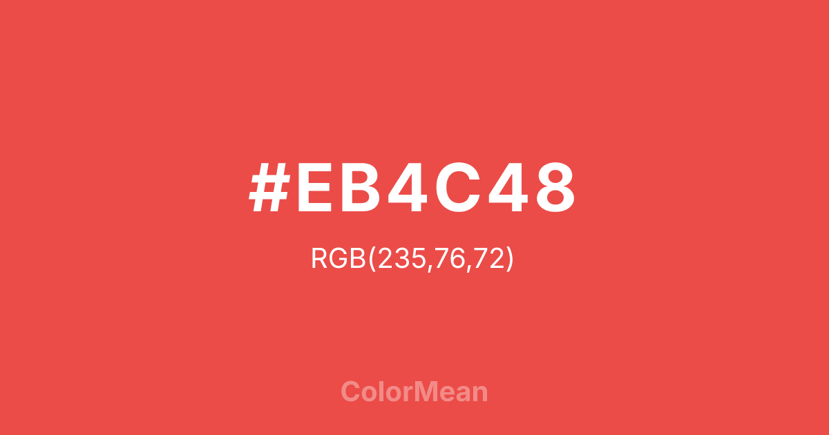 #EB4C48 color swatch