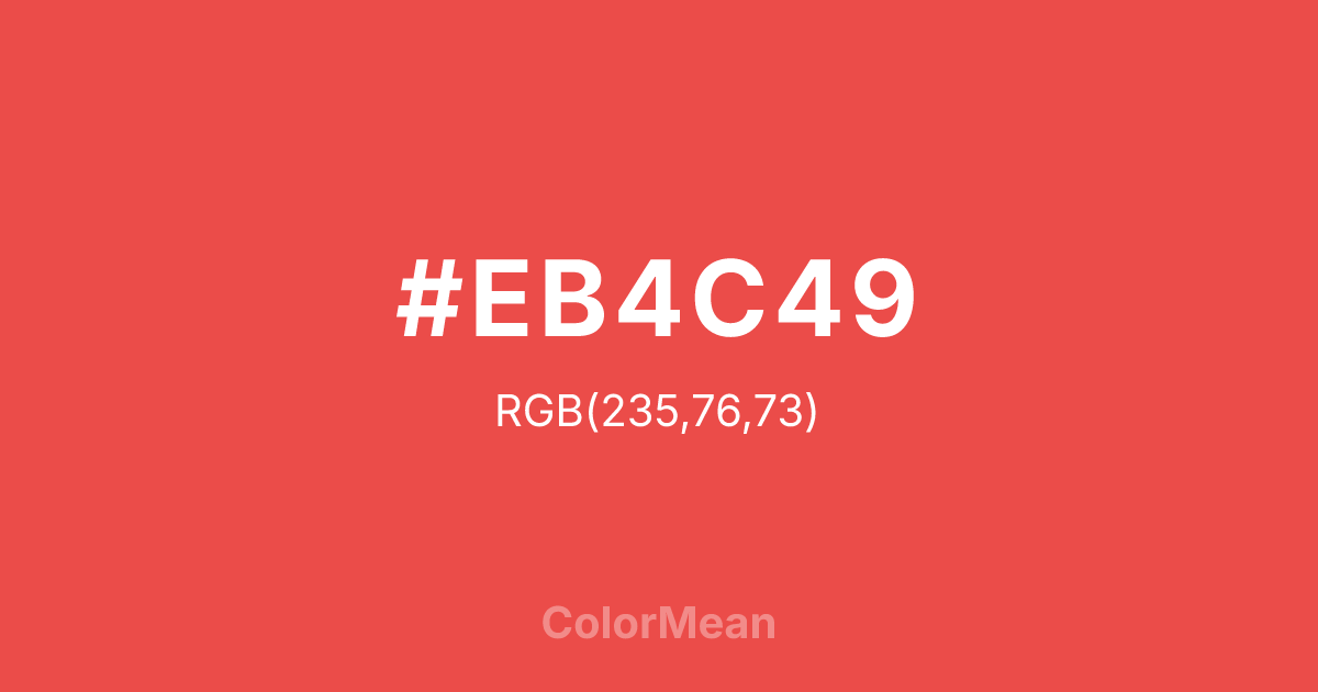 #EB4C49 color swatch
