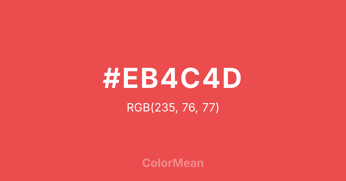 #EB4C4D color swatch