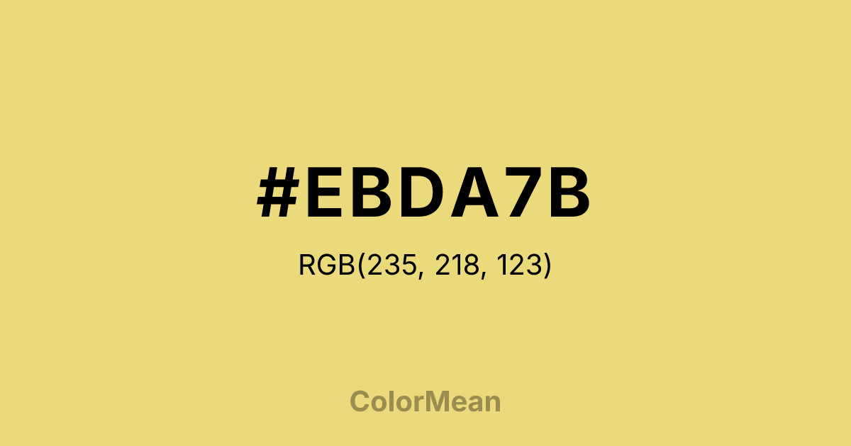 #EBDA7B color swatch
