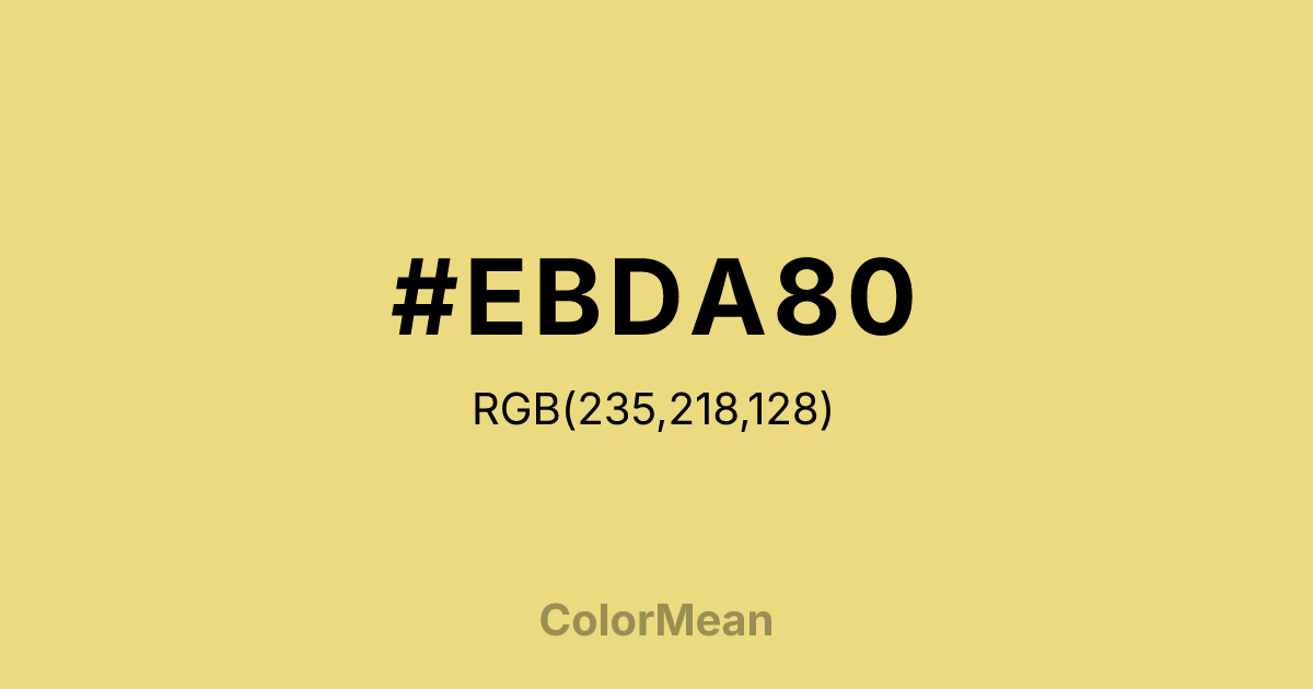 #EBDA80 color swatch