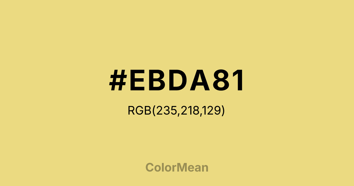 #EBDA81 color swatch