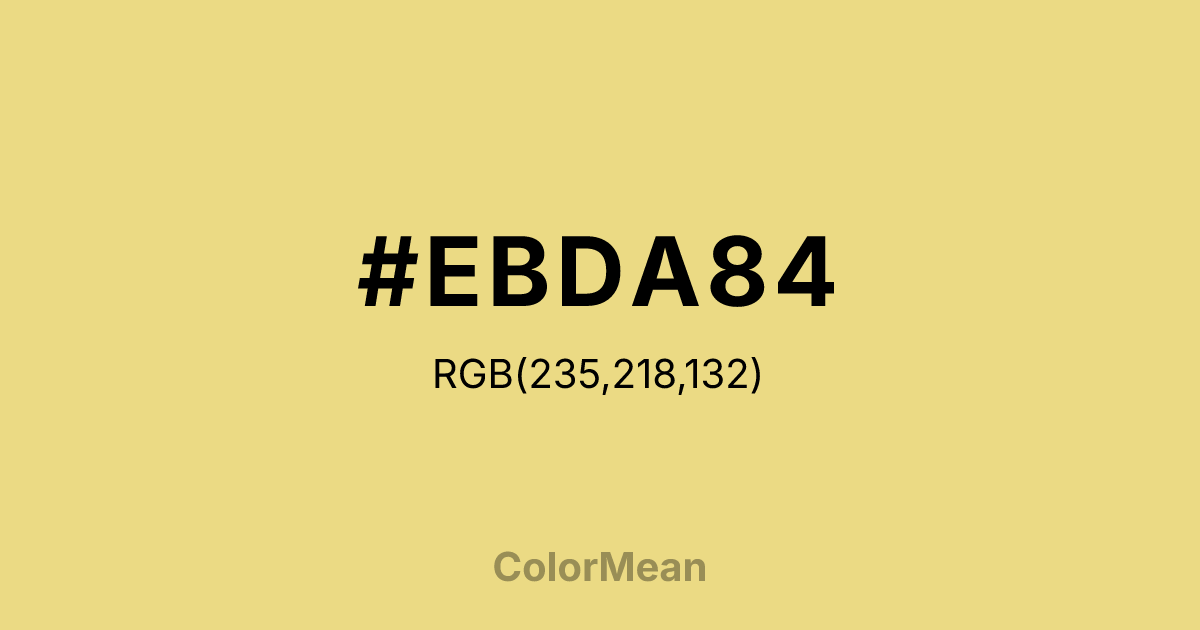 #EBDA84 color swatch