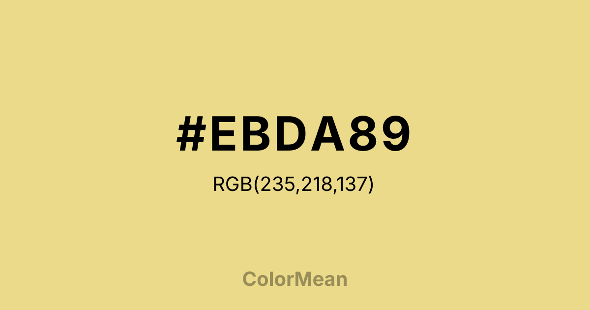 #EBDA89 color swatch
