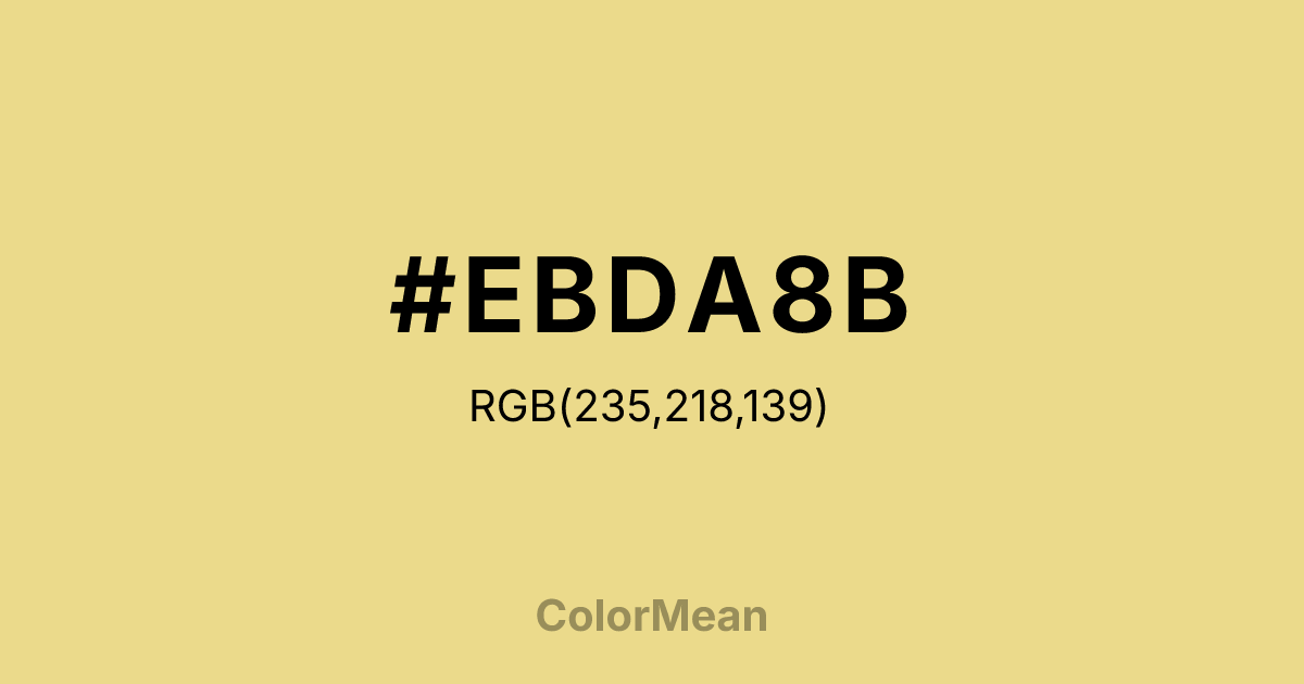 #EBDA8B color swatch