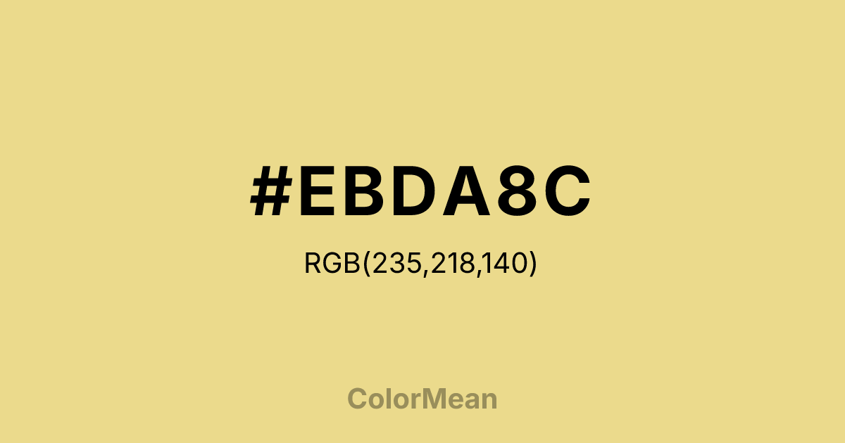 #EBDA8C color swatch