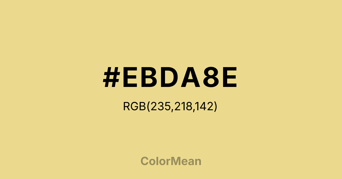 #EBDA8E color swatch