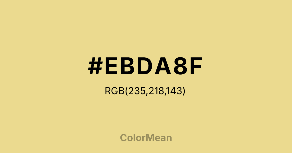 #EBDA8F color swatch