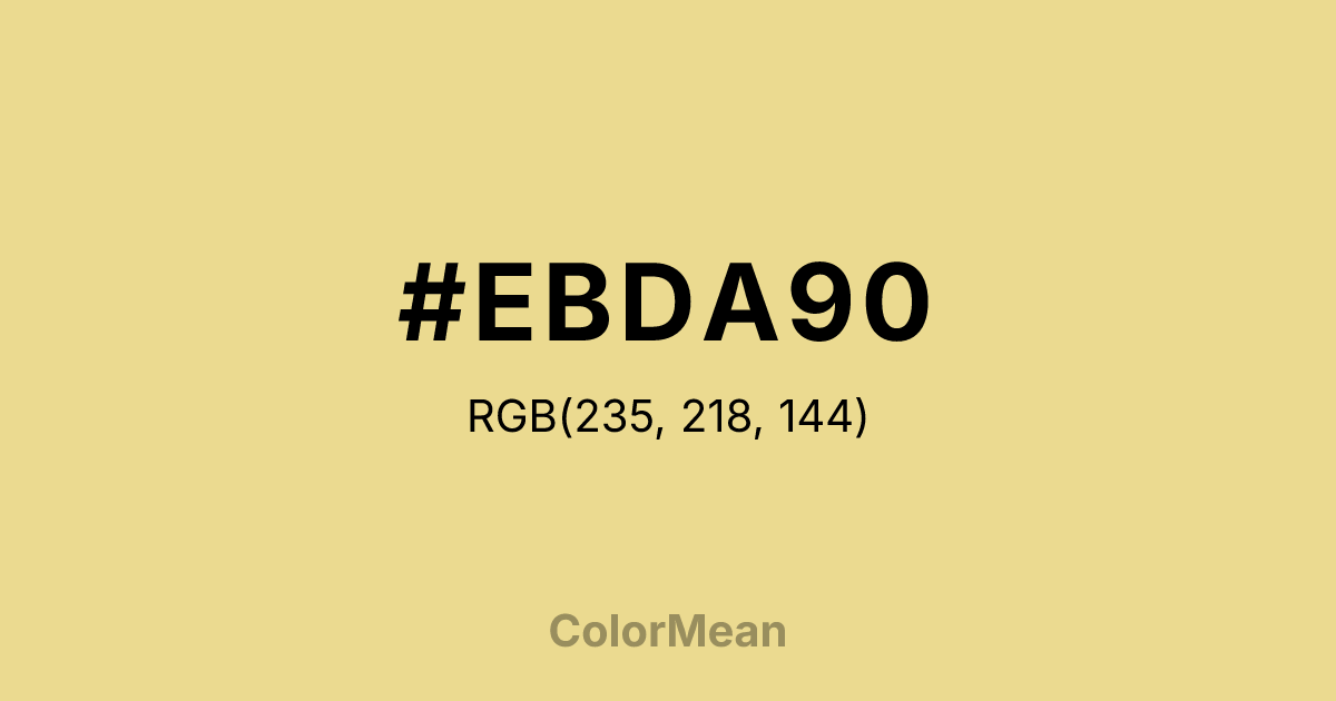 #EBDA90 color swatch