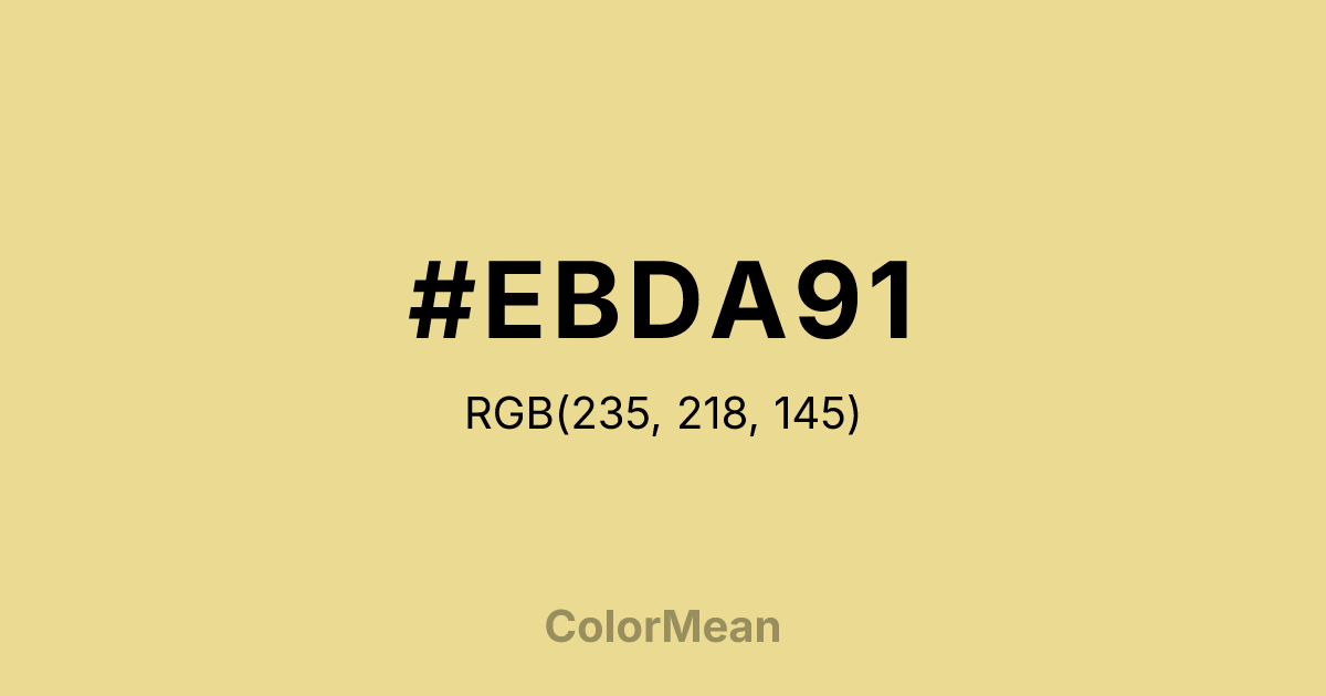 #EBDA91 color swatch