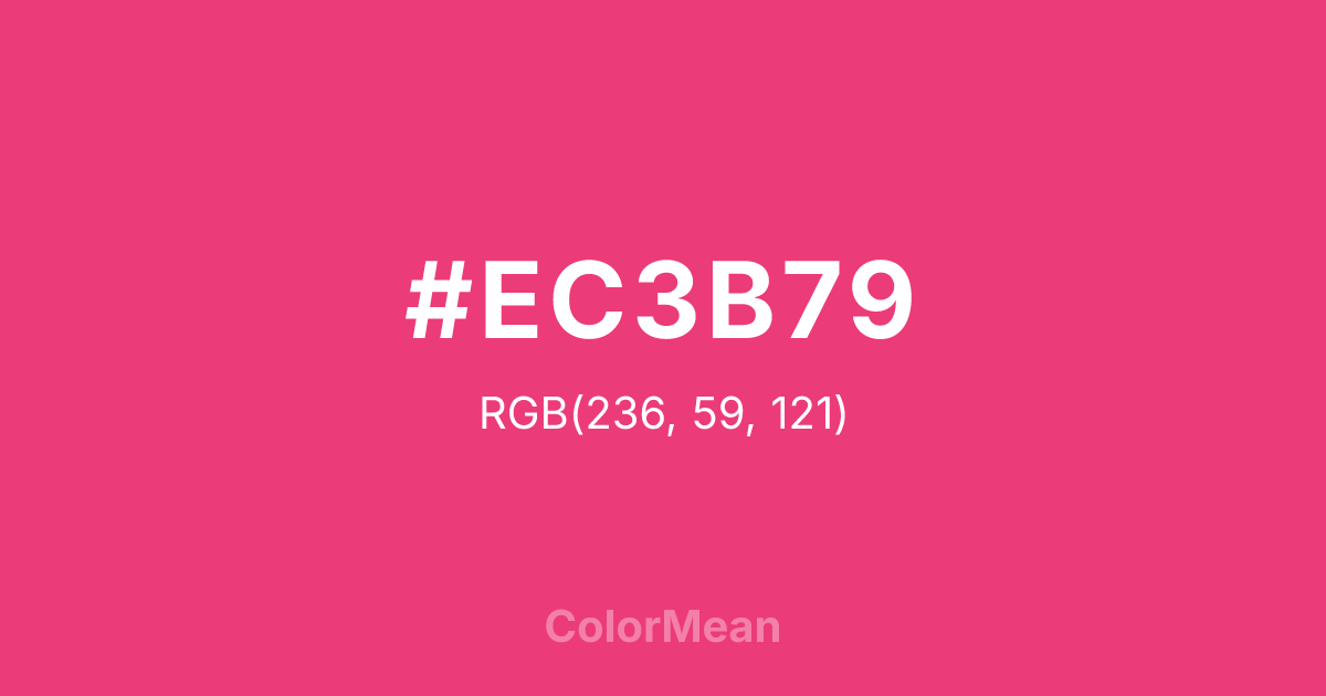 #EC3B79 color swatch