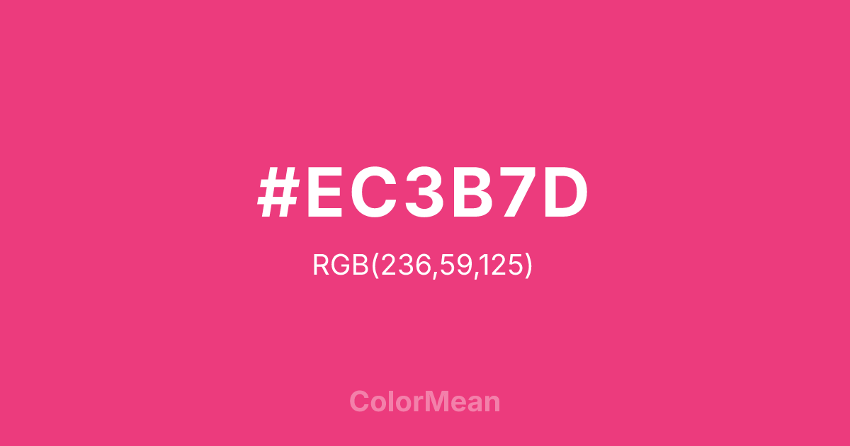 #EC3B7D color swatch