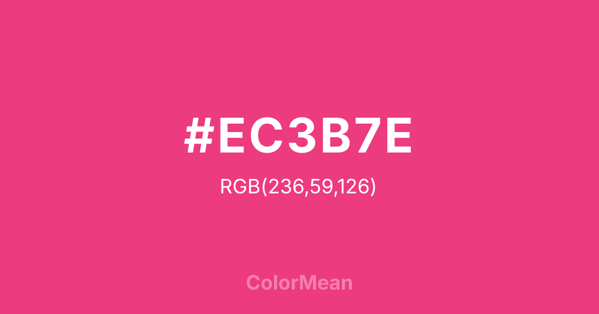 #EC3B7E color swatch