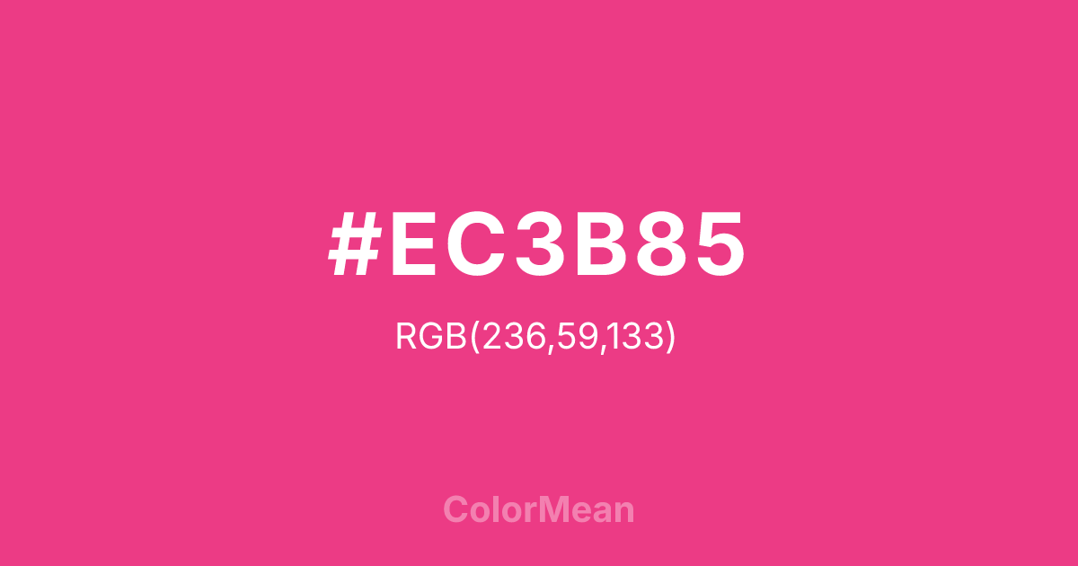 #EC3B85 color swatch
