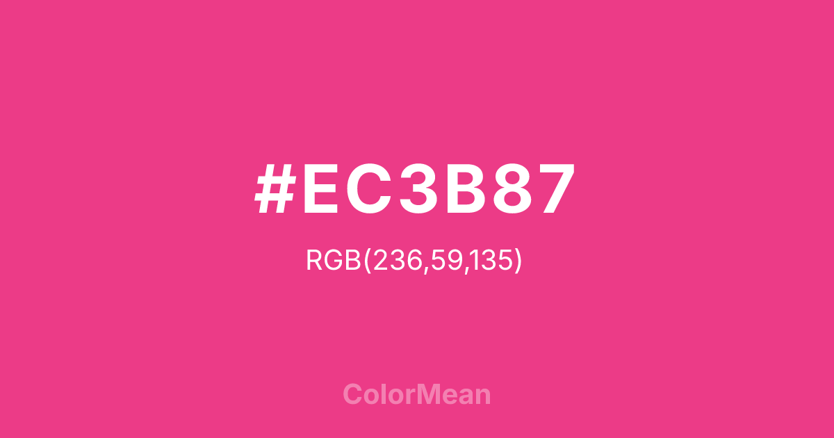#EC3B87 color swatch
