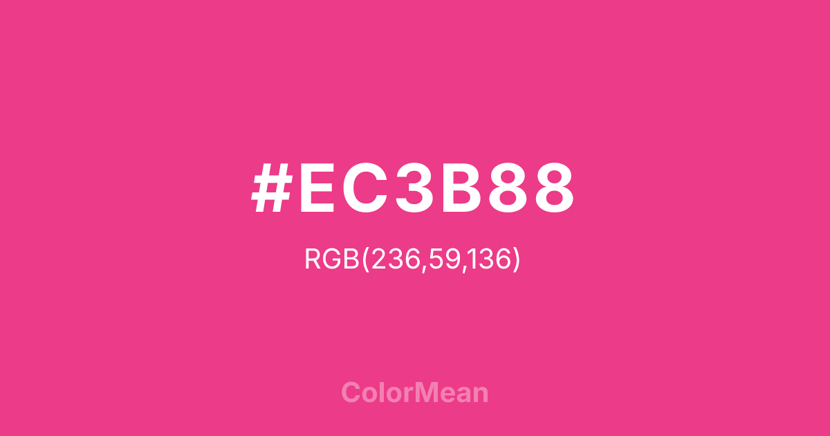 #EC3B88 color swatch