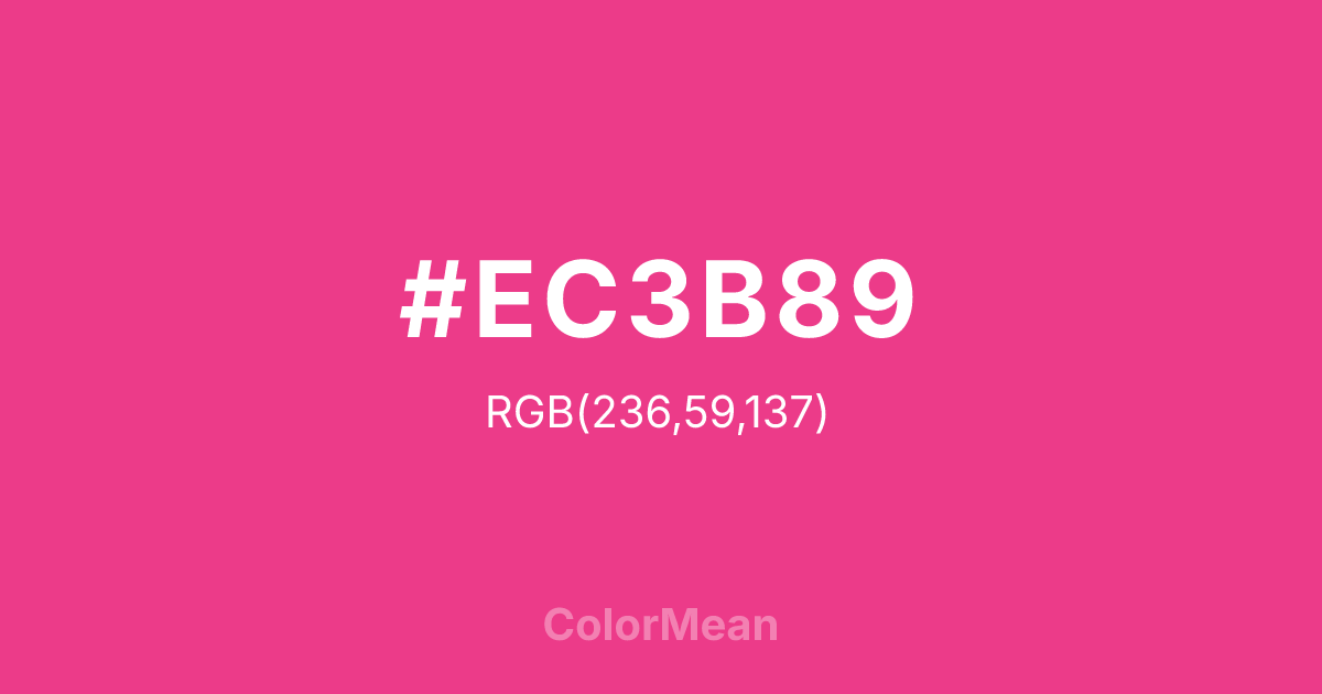 #EC3B89 color swatch