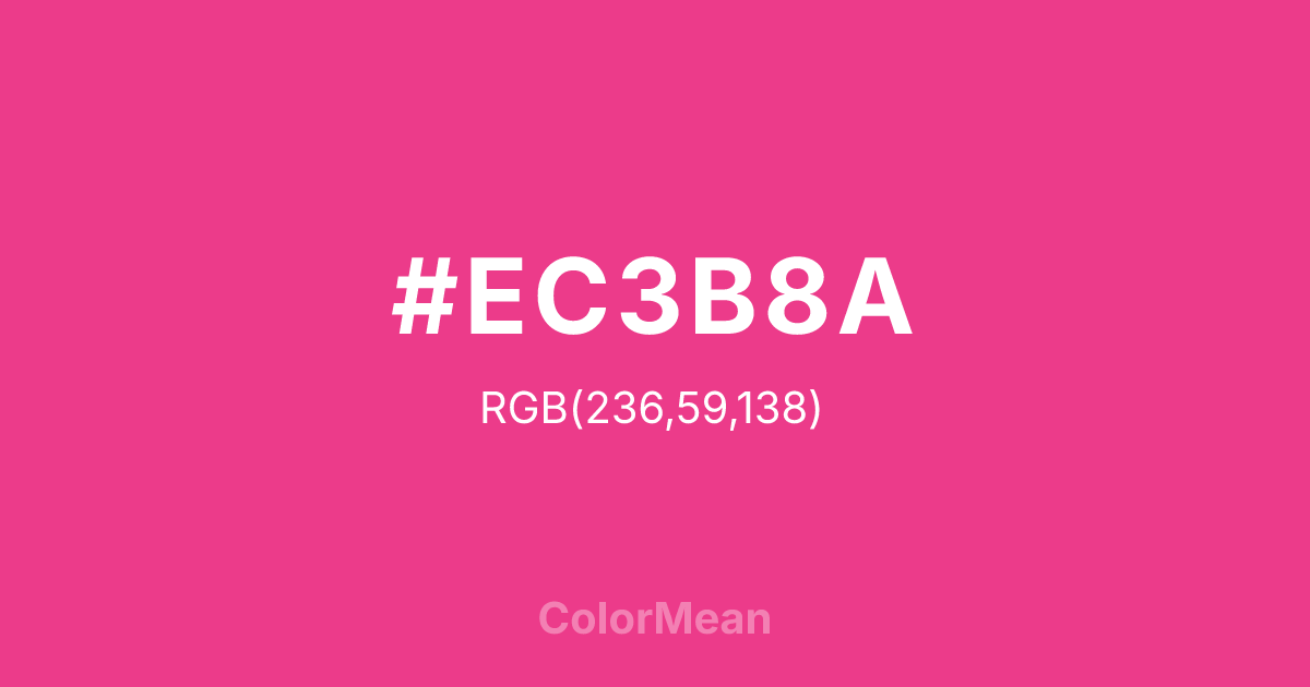 #EC3B8A color swatch