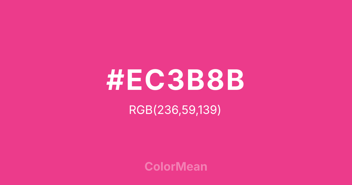 #EC3B8B color swatch
