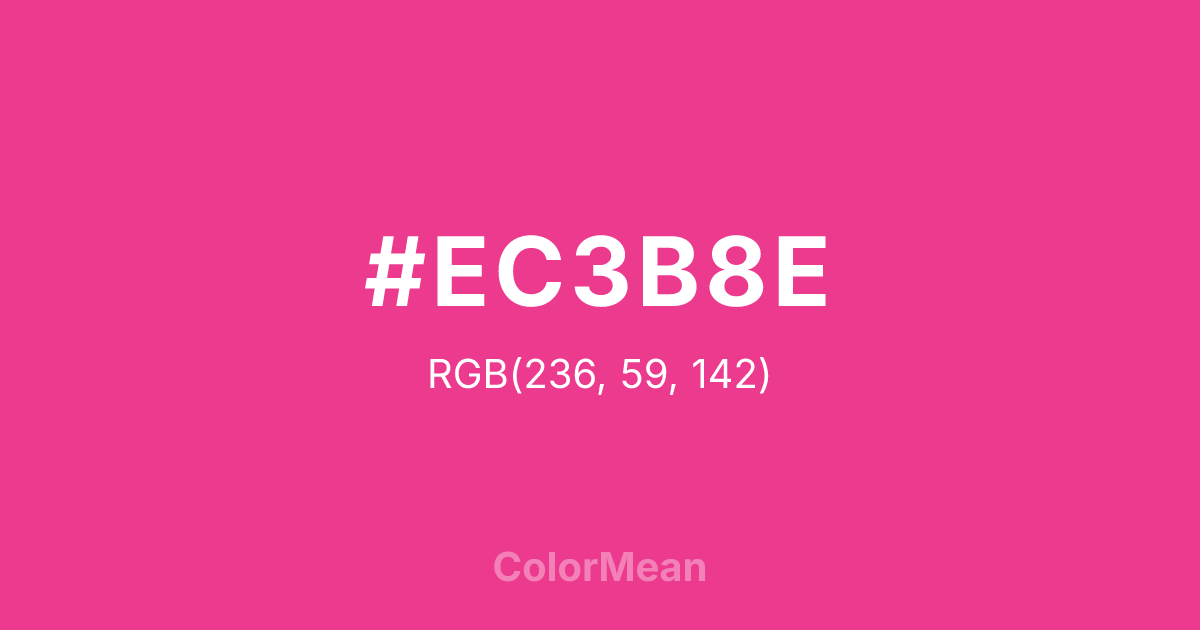 #EC3B8E color swatch