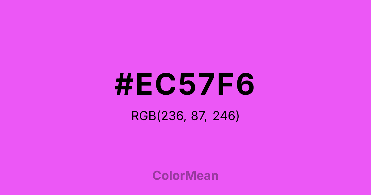 #EC57F6 color swatch
