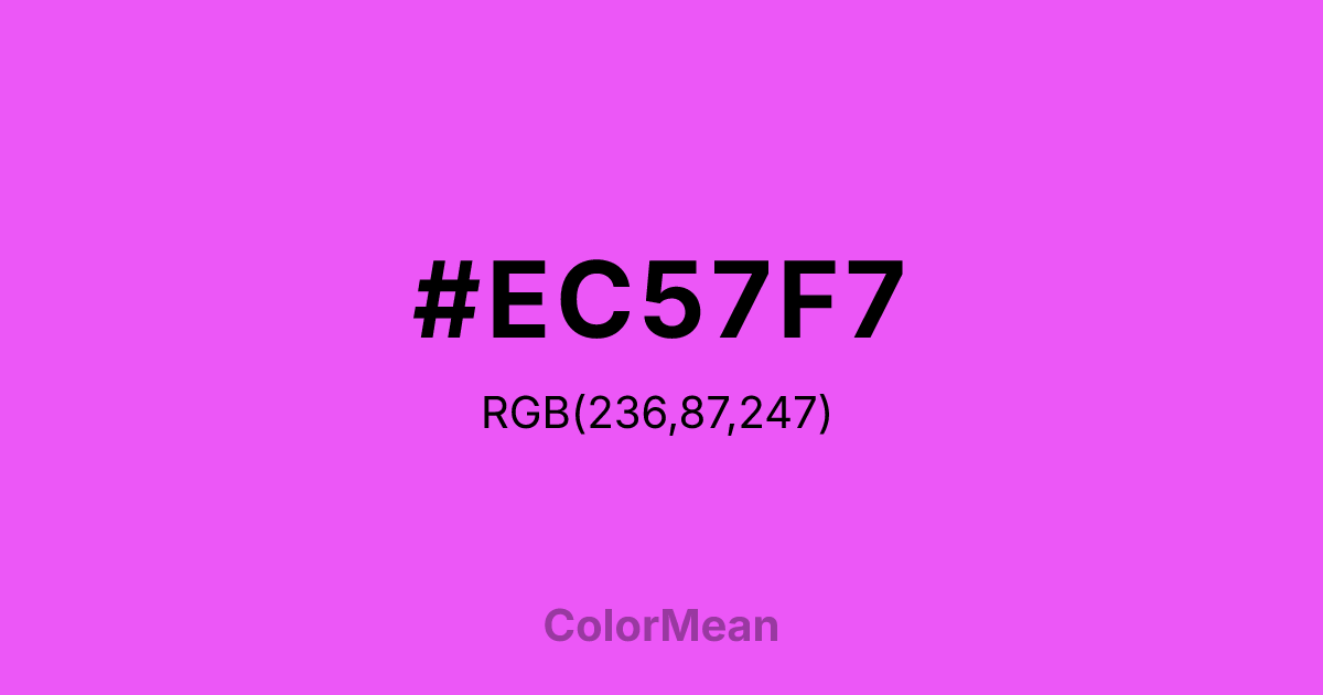 #EC57F7 color swatch