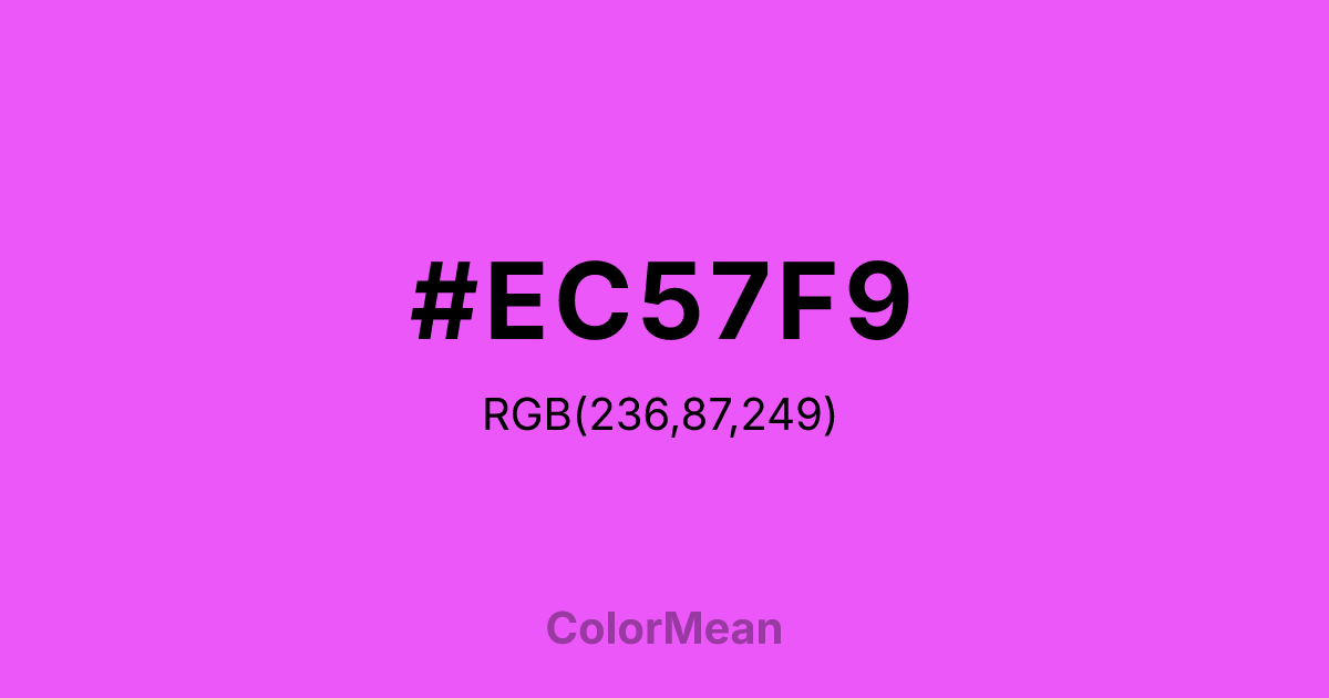 #EC57F9 color swatch