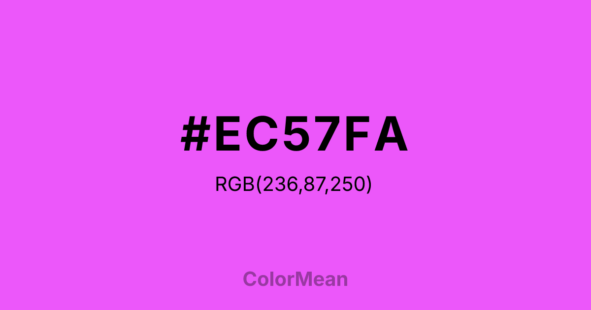 #EC57FA color swatch