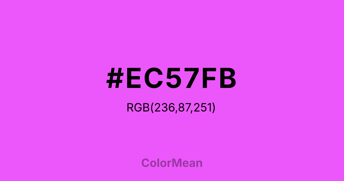 #EC57FB color swatch