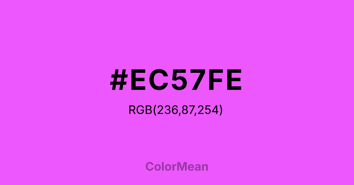 #EC57FE color swatch