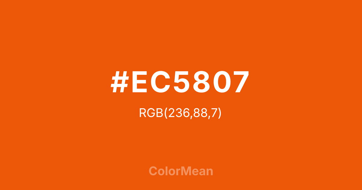 #EC5807 color swatch