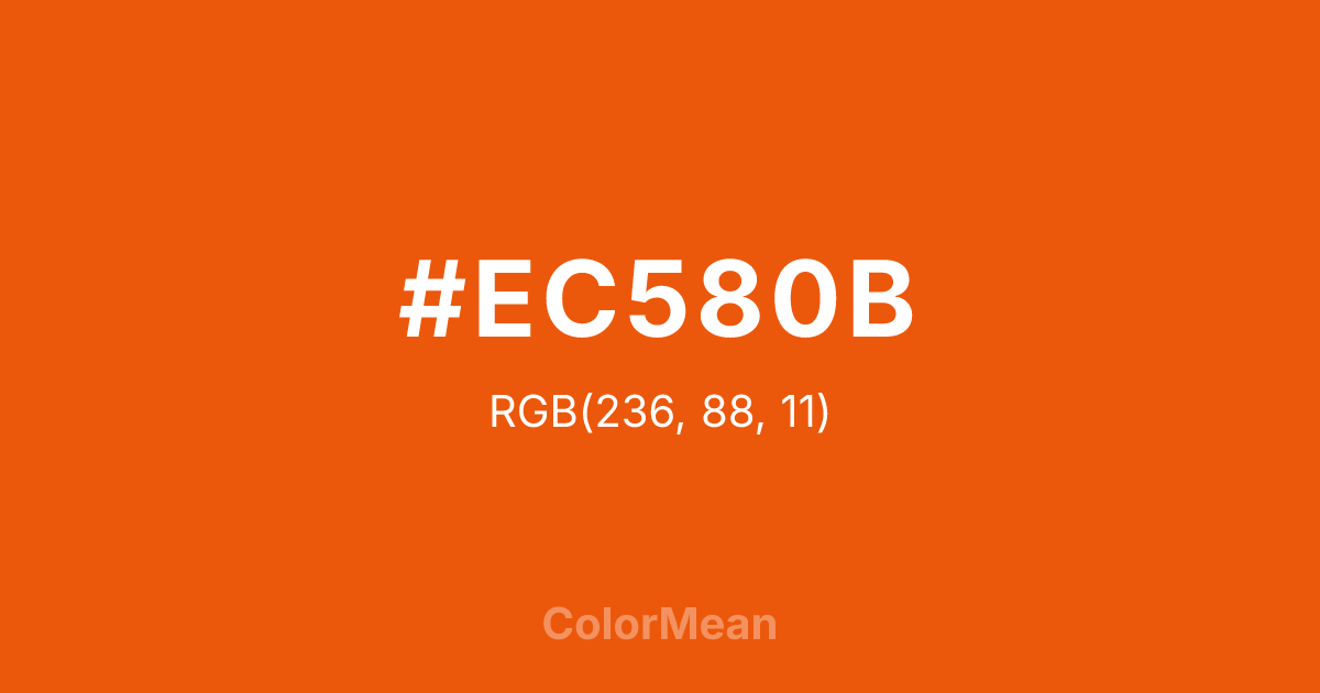 #EC580B color swatch