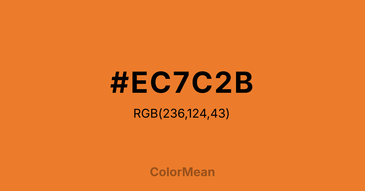 #EC7C2B color swatch