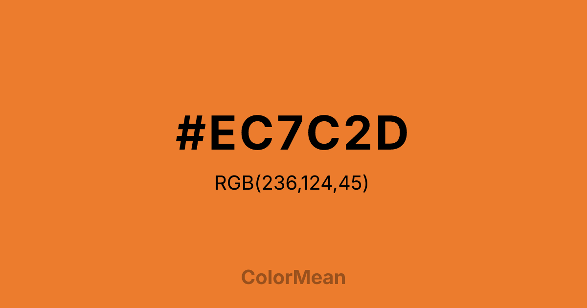 #EC7C2D color swatch